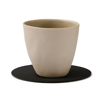 Corduroy coasters - Black ink, circle - LIND DNA