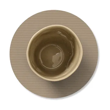 Corduroy coasters - Clay brown, circle - LIND DNA