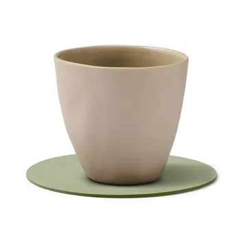 Corduroy coasters - Olive green, circle - LIND DNA