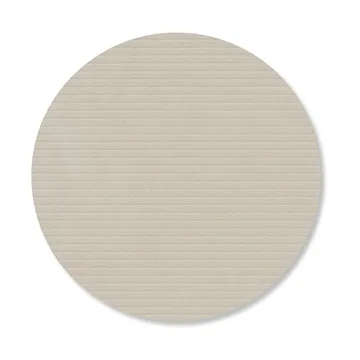 Corduroy coasters - Oyster white, circle - LIND DNA