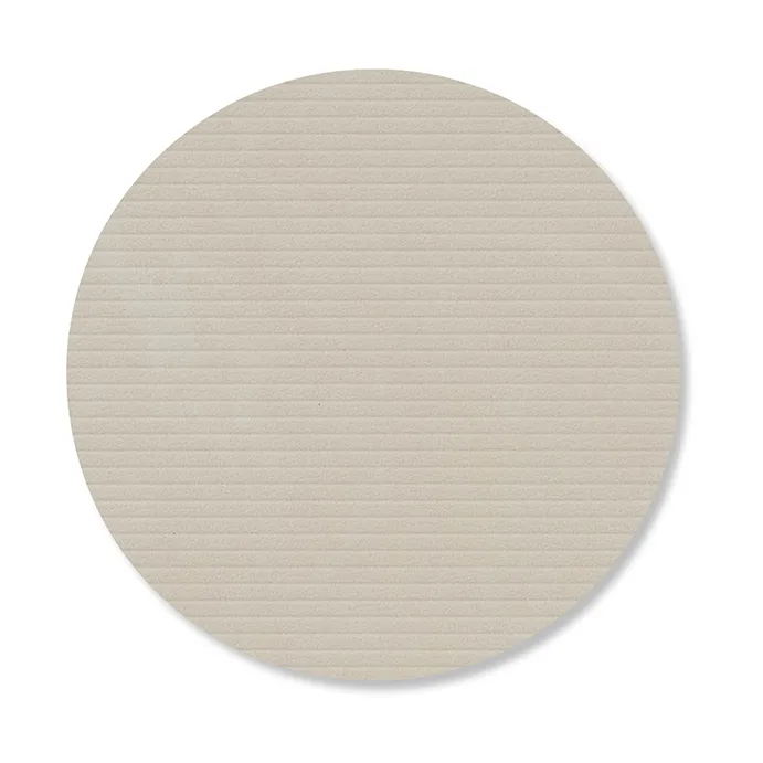 Corduroy coasters - Oyster white, circle - LIND DNA