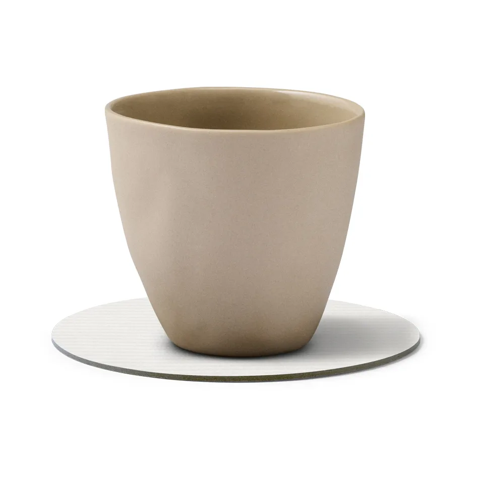 Corduroy coasters, Pure white, circle LIND DNA