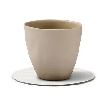 Corduroy coasters - Pure white, circle - LIND DNA