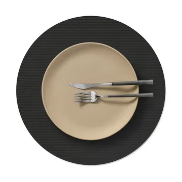 Corduroy placemat - Black ink, circle, L - LIND DNA
