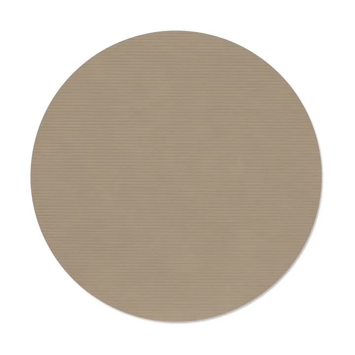 Corduroy placemat - Clay brown, circle, L, Ø38 cm - LIND DNA