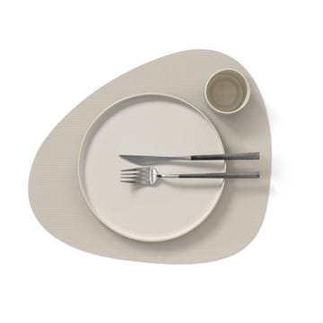 Corduroy placemat curve L - Oyster White - LIND DNA