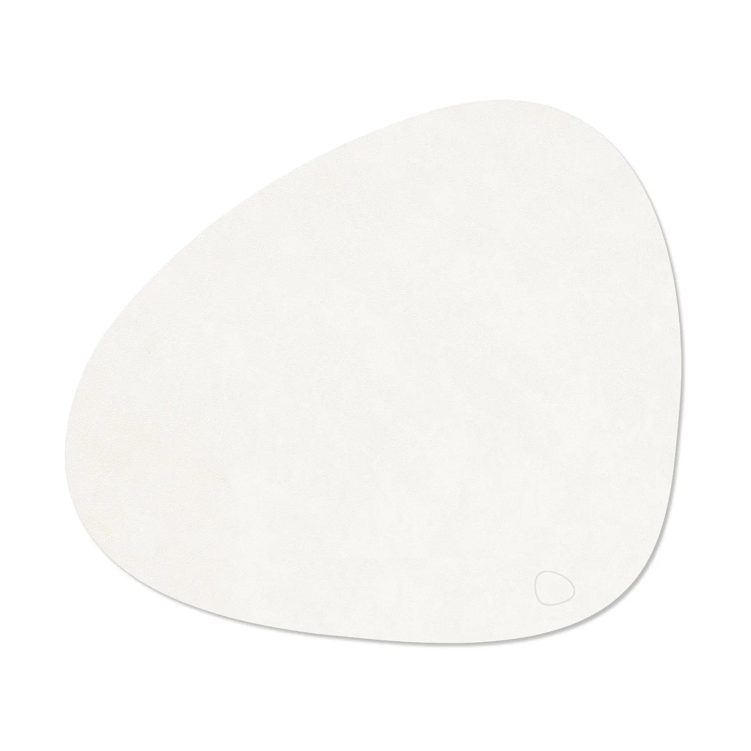 Corduroy placemat curve L, Pure white LIND DNA
