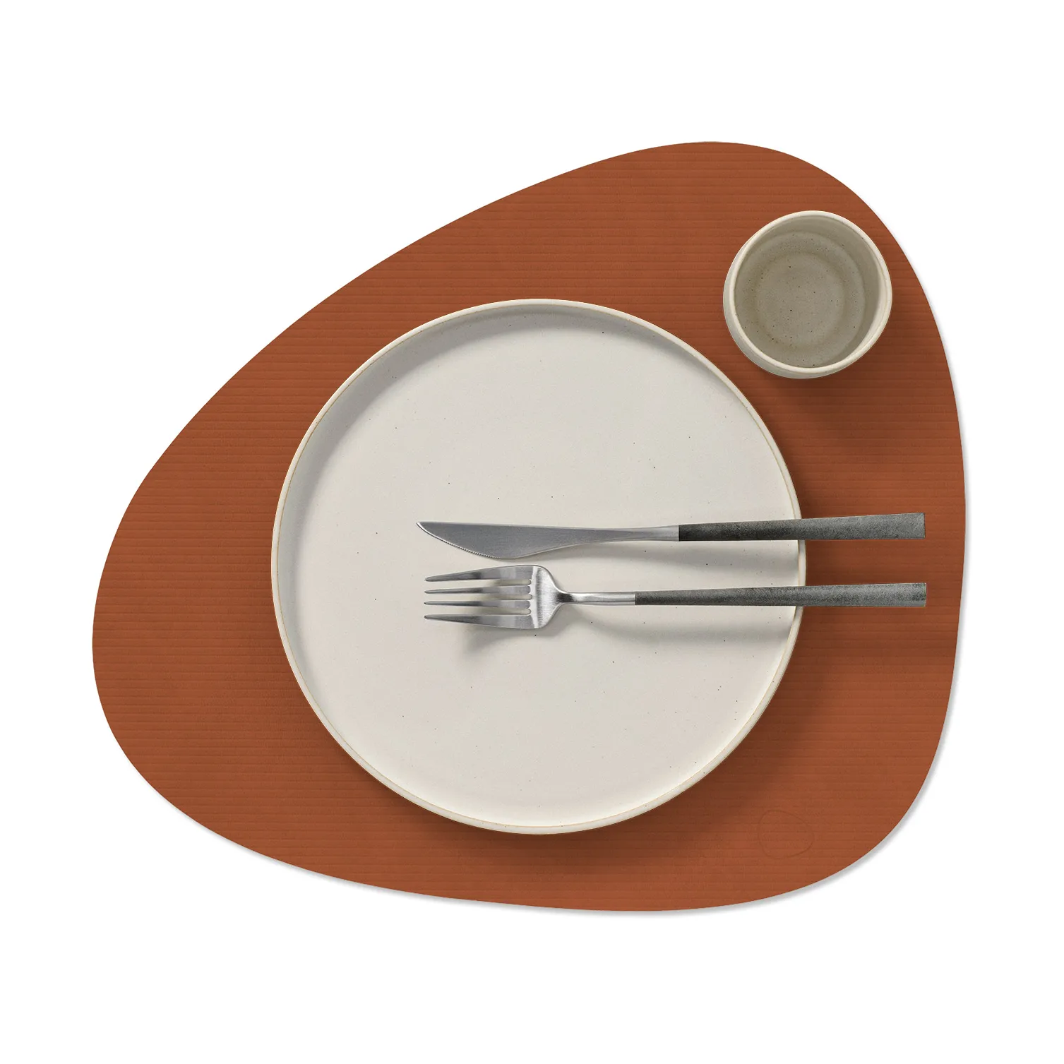 Corduroy placemat curve L, Rust LIND DNA