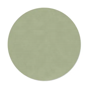 Corduroy placemat - Olive green, circle, L - LIND DNA