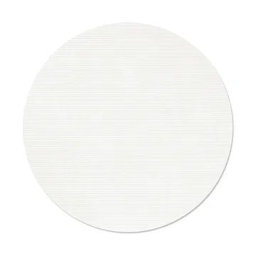 Corduroy placemat - Pure white, circle, L - LIND DNA