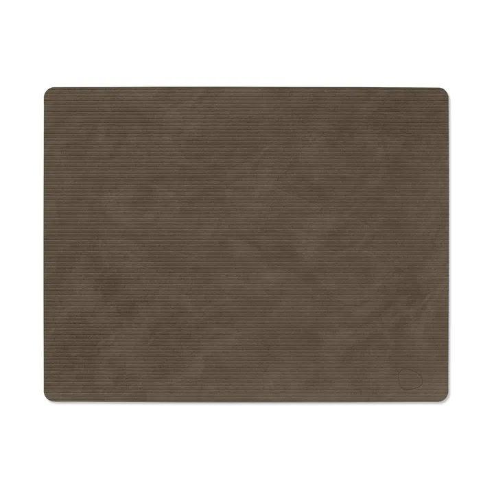 Corduroy placemat square L - Caviar, 45x35 cm - LIND DNA