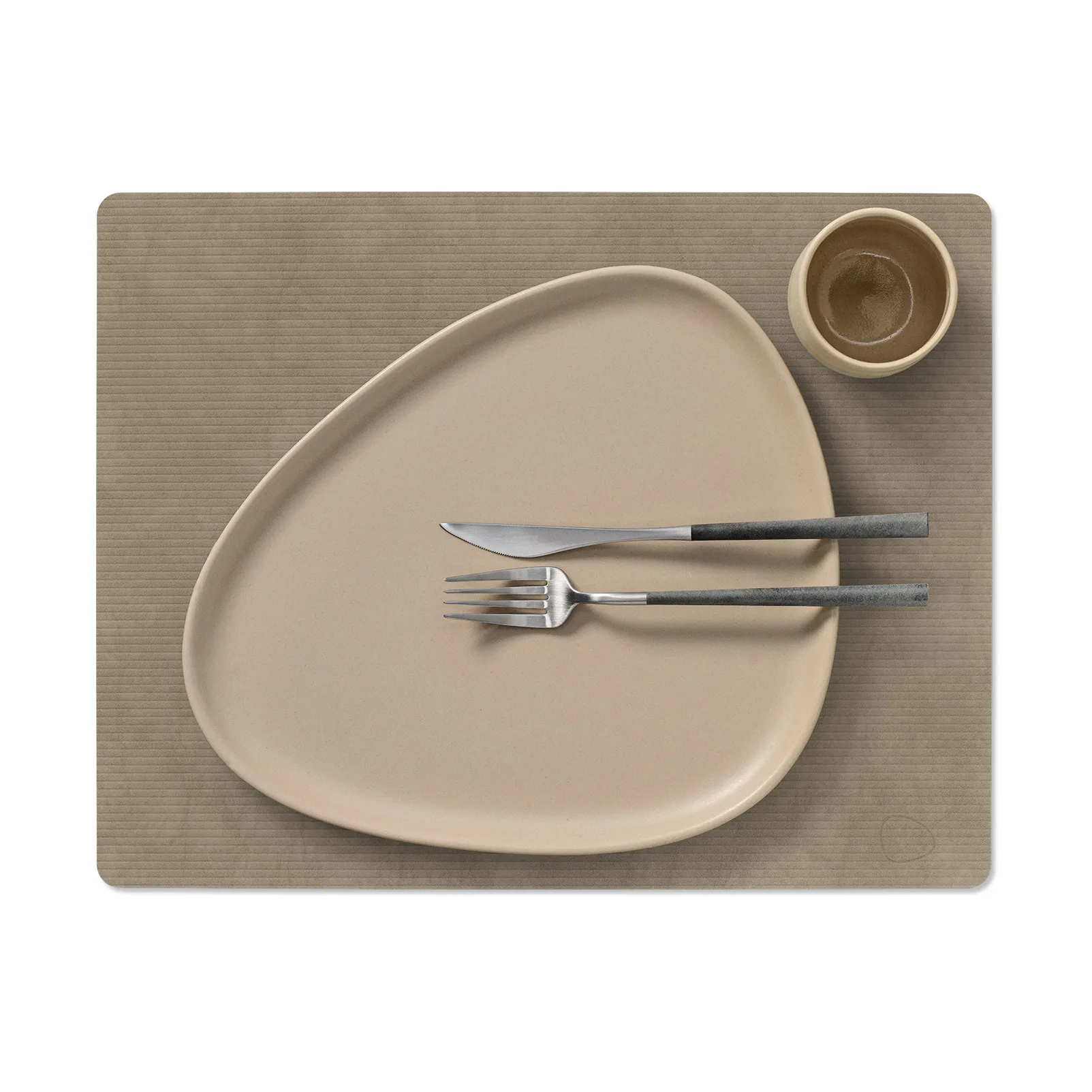 Corduroy placemat square L, Nomad Grey LIND DNA