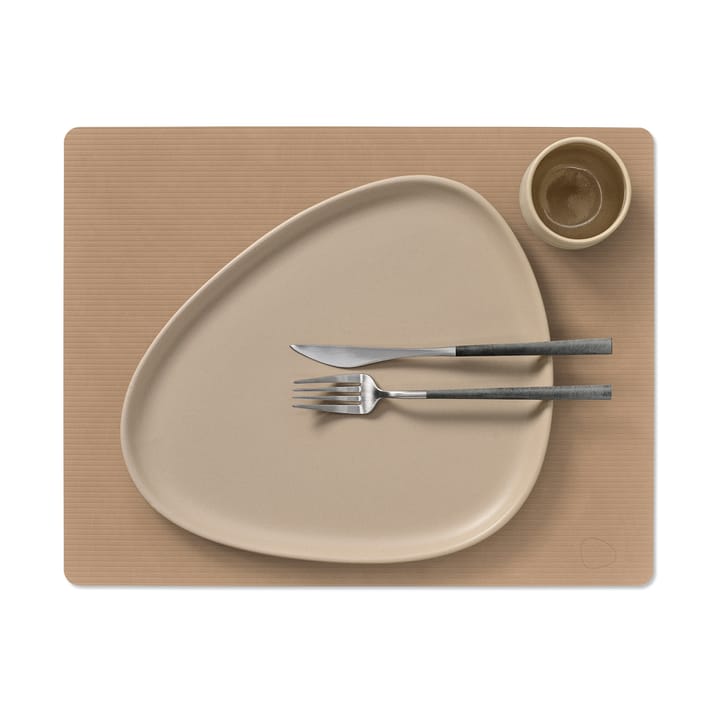 Corduroy placemat square L, Nougat LIND DNA