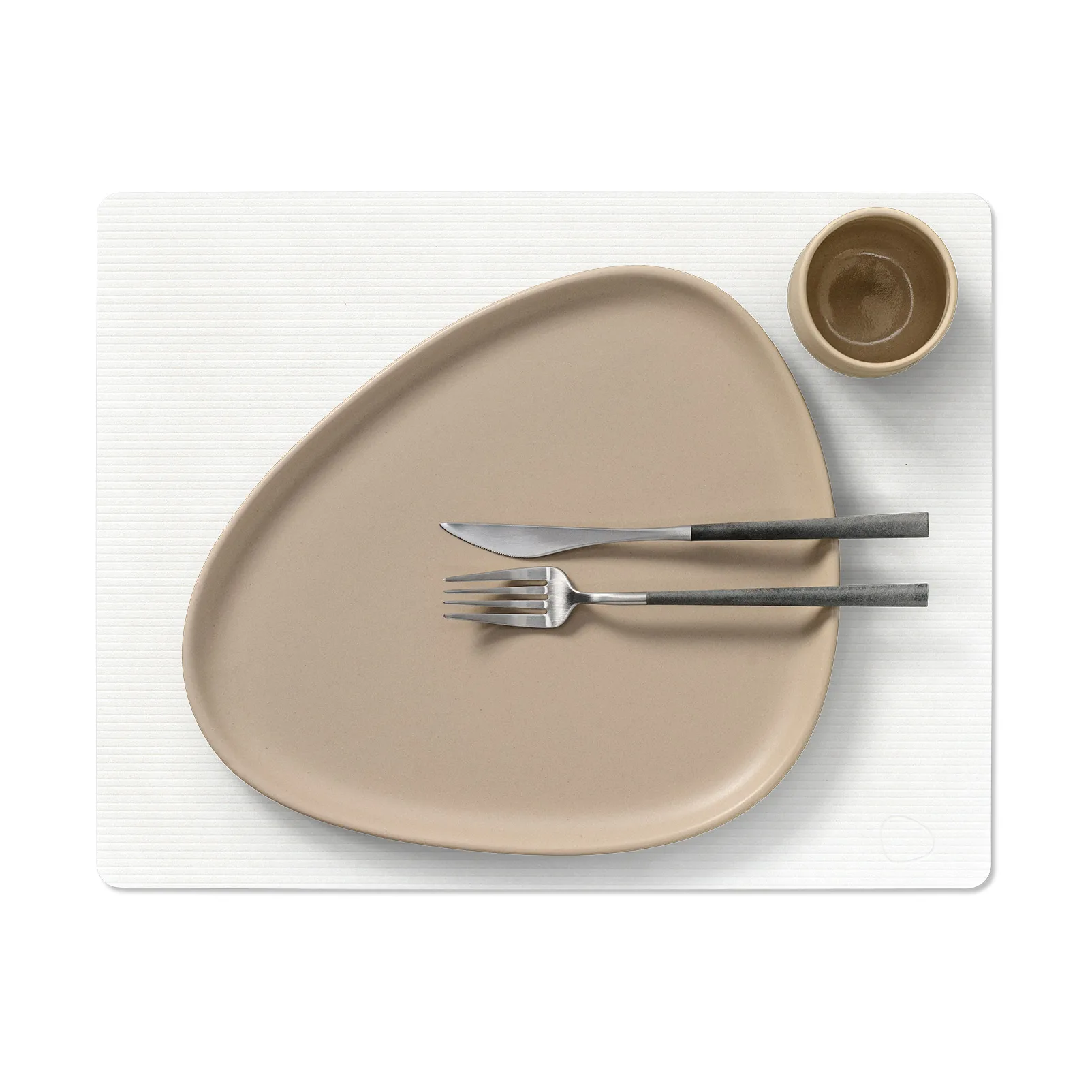 Corduroy placemat square L, Pure white LIND DNA
