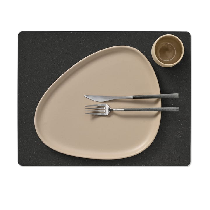 Core placemat square L, Flecked anthracite LIND DNA