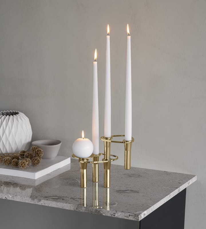 Curve Candlestick, Gold, tray LIND DNA