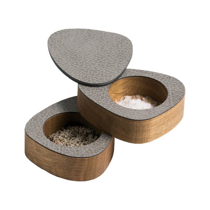 Curve salt & pepper set 2-pack - Natural-anthracite - LIND DNA