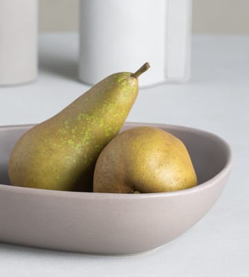 Curve Stoneware deep plate 19x22 cm - Warm Grey - LIND DNA