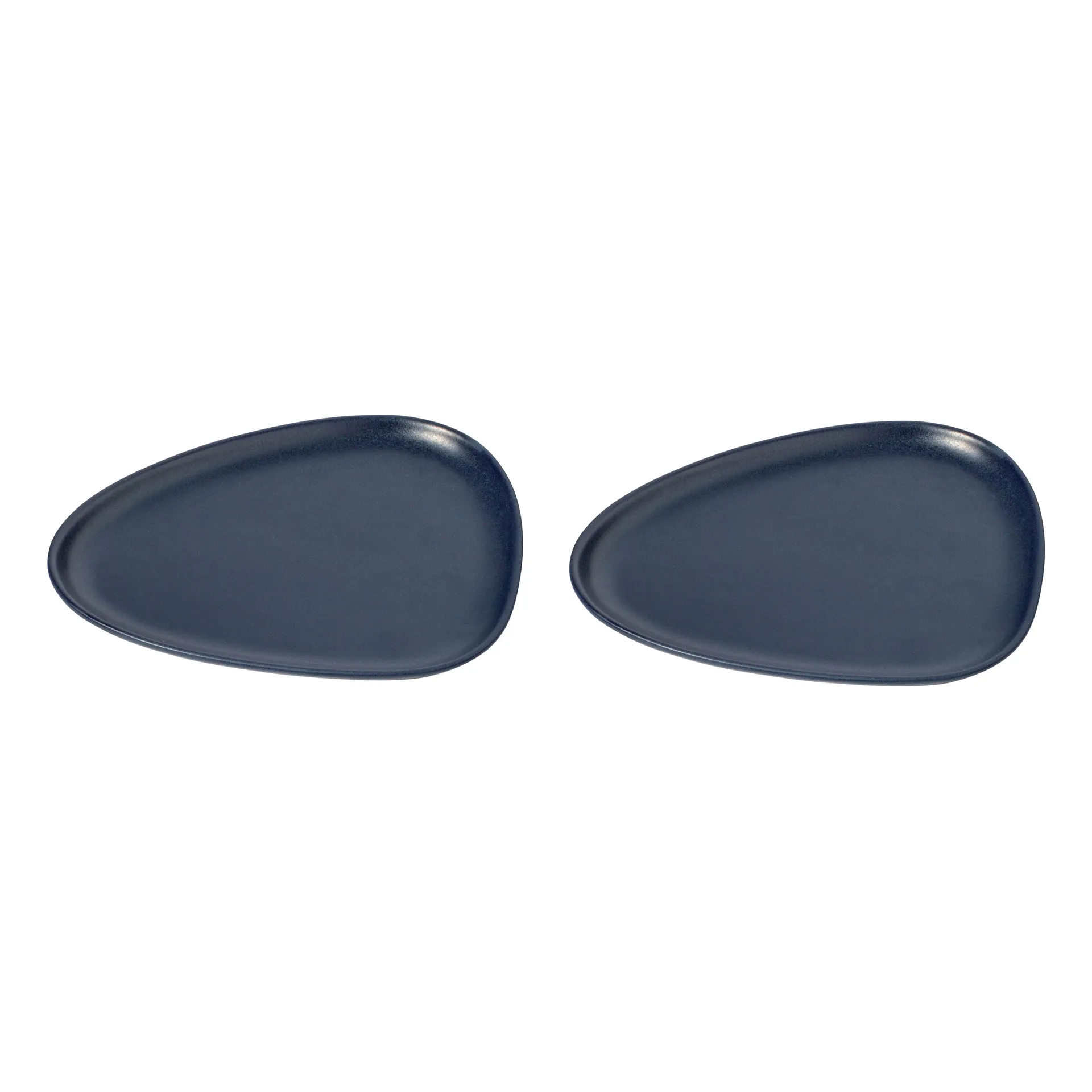 Curve Stoneware lunch plate 2-pack, Marine blue LIND DNA