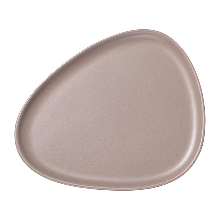 Curve Stoneware plate 26x30 cm - Warm Grey - LIND DNA