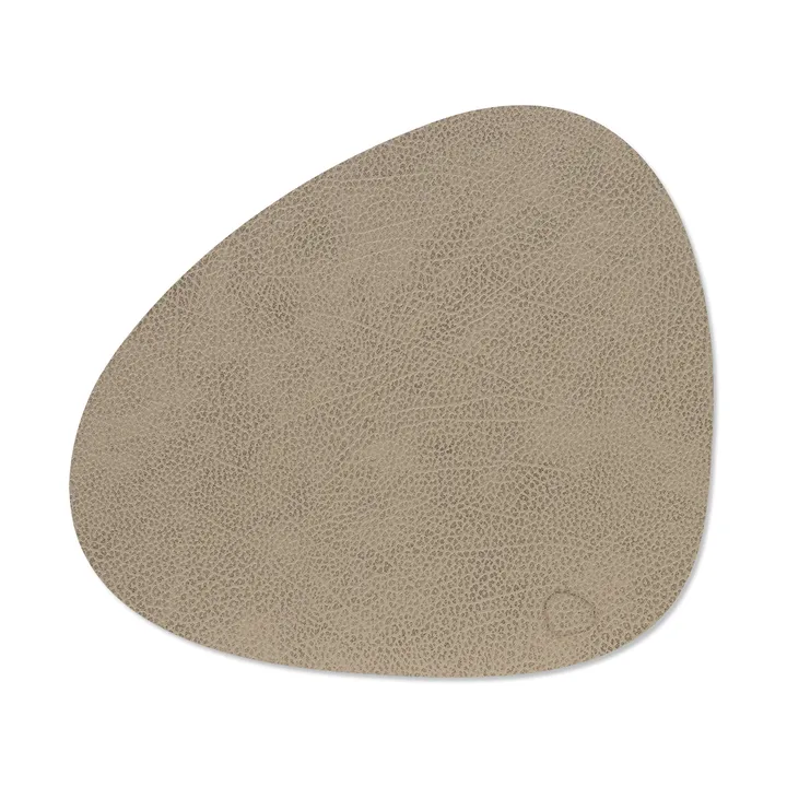 Hippo placemat curve M - Warm grey, 35x31 cm - LIND DNA