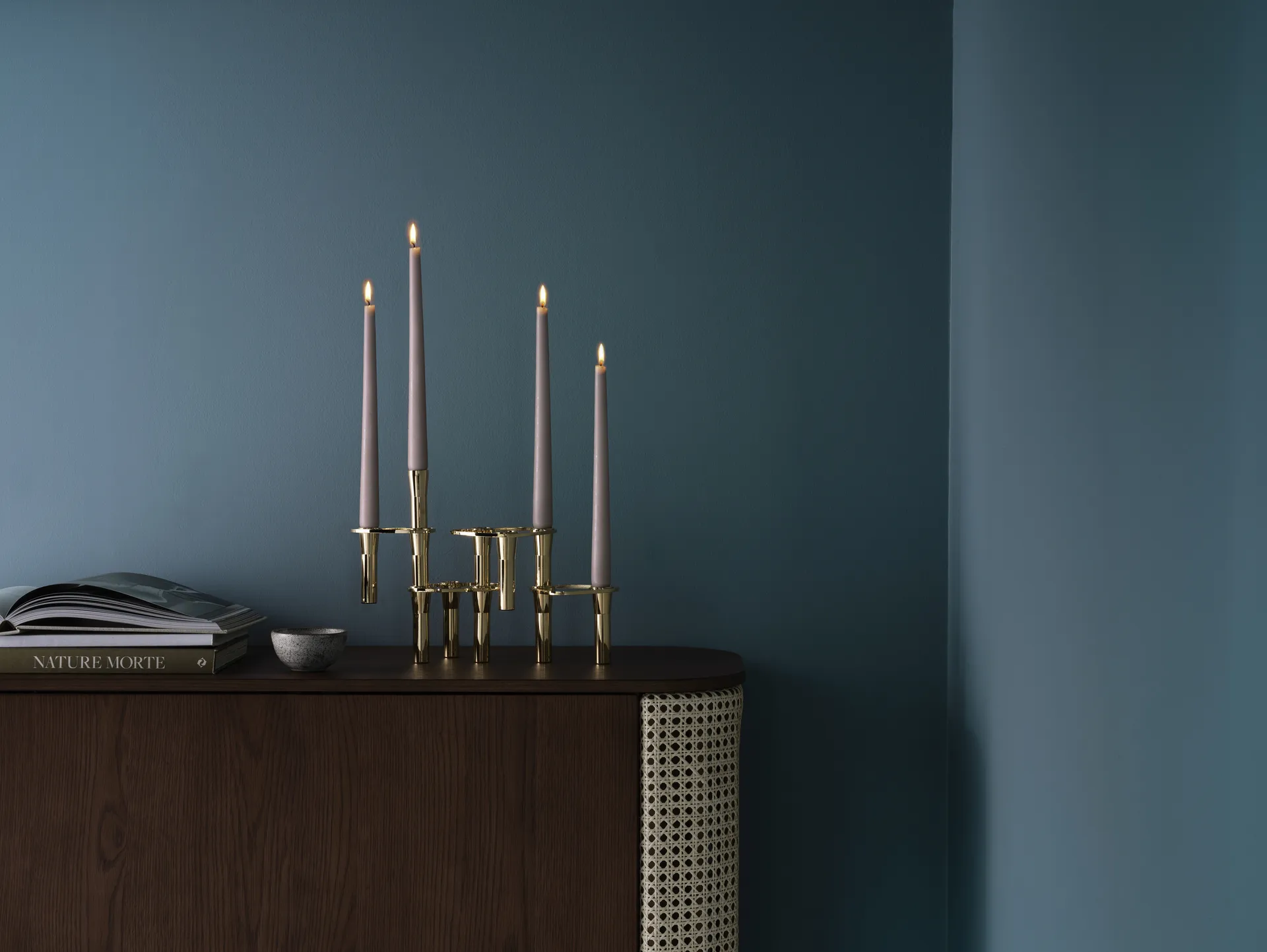 Lind Curve combinable candle sticks 24K gold plated, Single LIND DNA