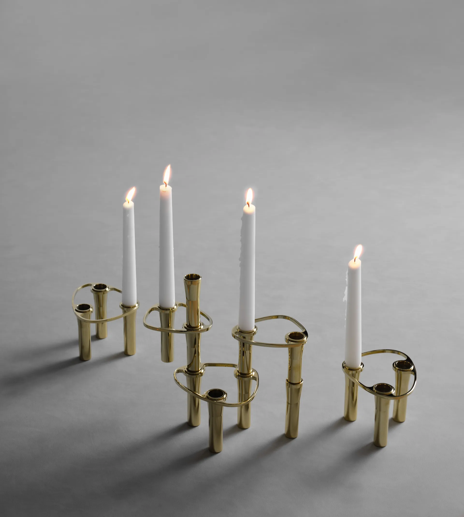 Lind Curve combinable candle sticks 24K gold plated, Single LIND DNA