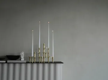 Lind Curve combinable candle sticks 24K gold plated - Triple - LIND DNA