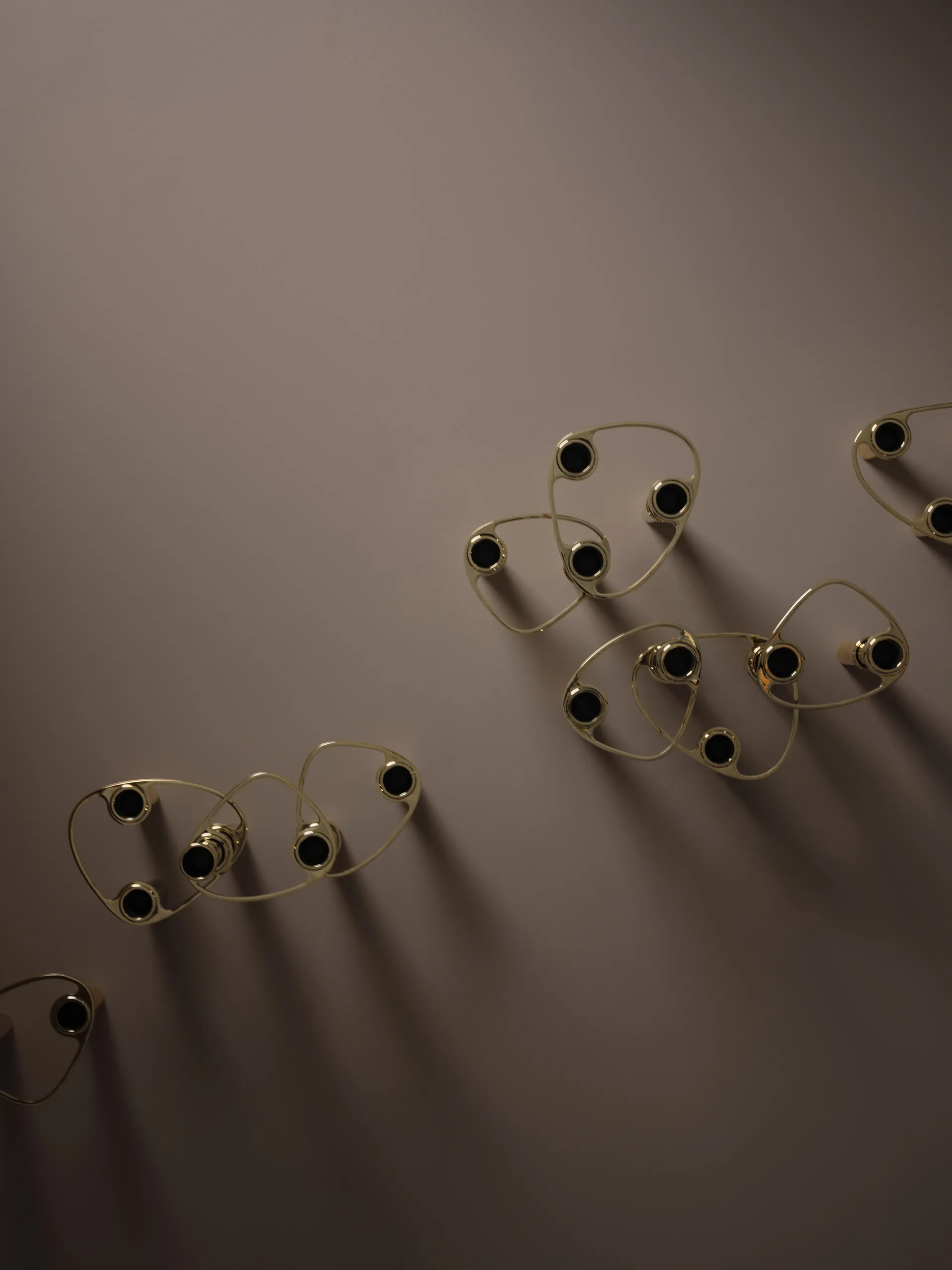 Lind Curve combinable candle sticks 24K gold plated, Triple LIND DNA
