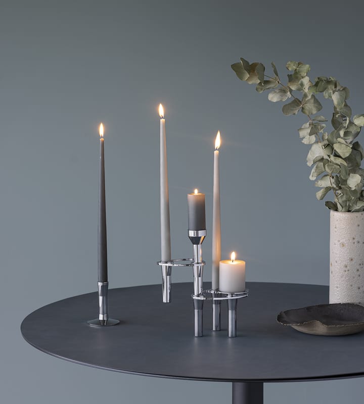 Lind Curve combinable candle sticks chrome, Double LIND DNA