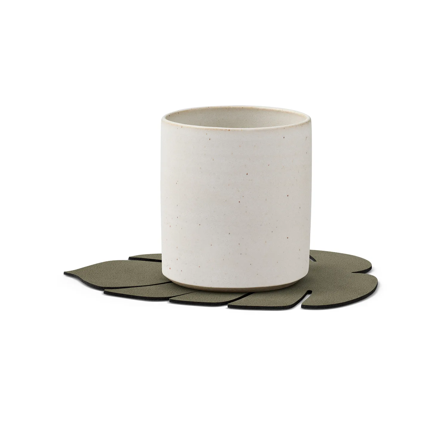 Monstera Leaf Nupo coaster, Army green LIND DNA