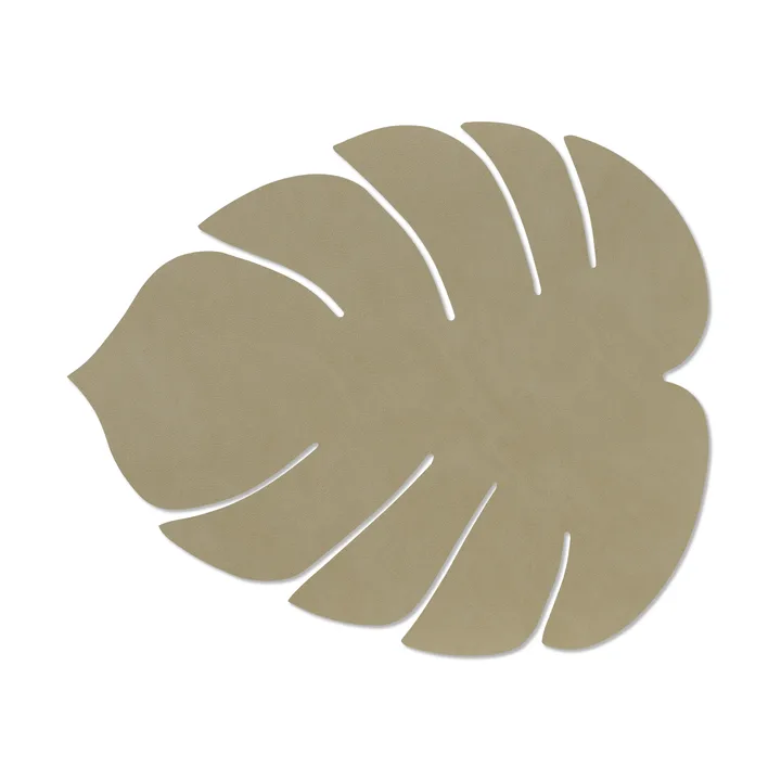 Monstera Leaf Nupo placemat L - Herbal dust, 42x35 cm - LIND DNA