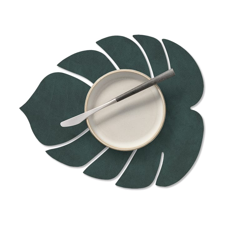 Monstera Leaf Nupo placemat S, Dark green LIND DNA