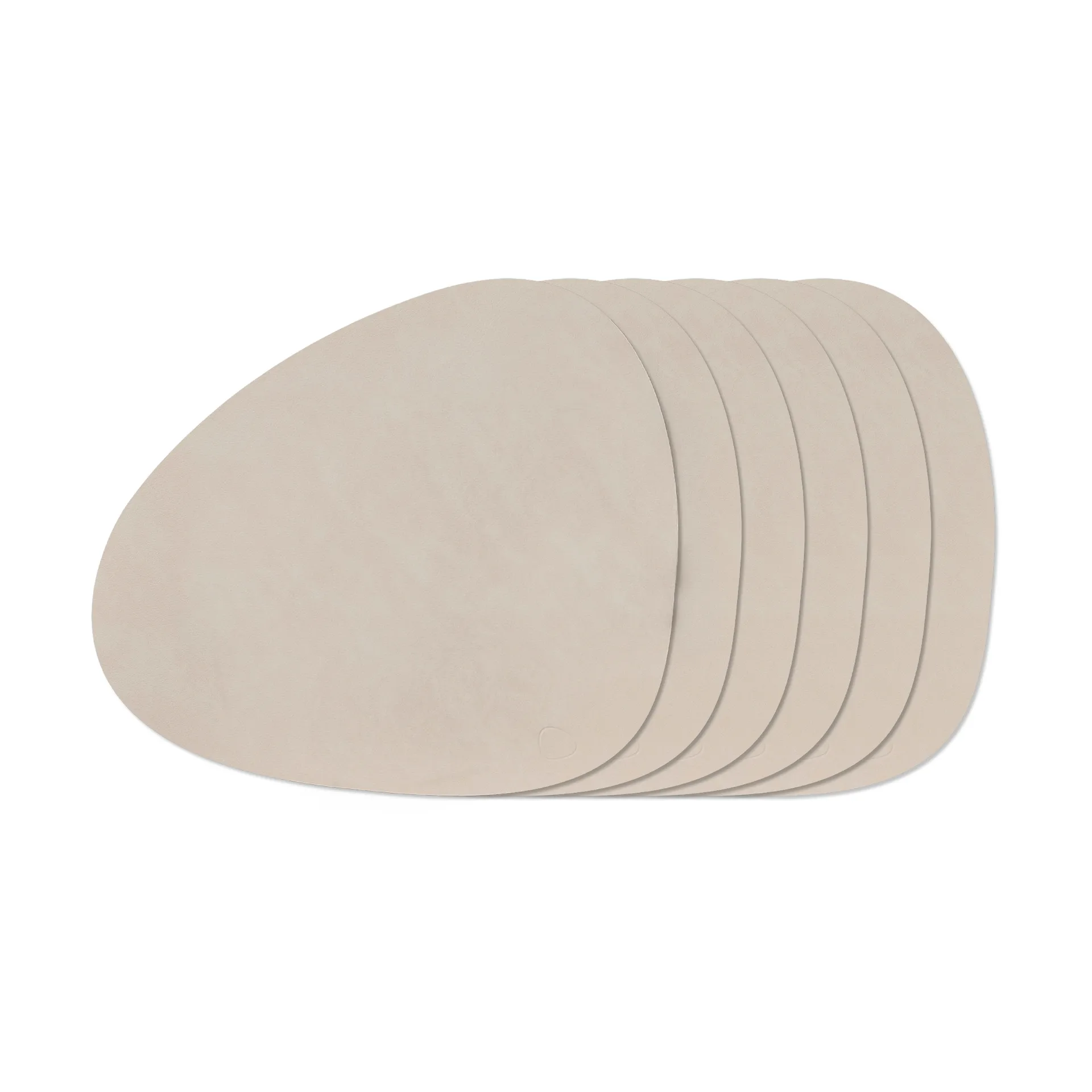 Nupo Curve placemat set, Oyster White, 6-pack LIND DNA