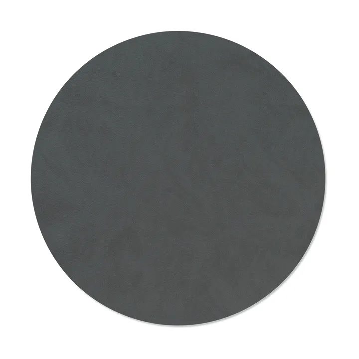 Nupo placemat - Anthracite, circle, L, Ø38 cm - LIND DNA