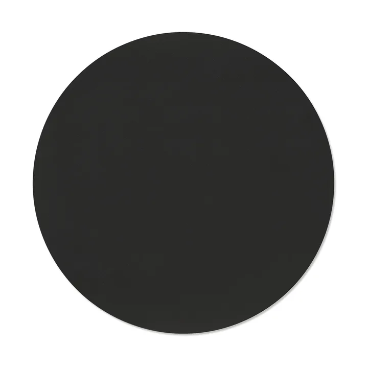 Nupo placemat - Black ink, circle, L, Ø38 cm - LIND DNA