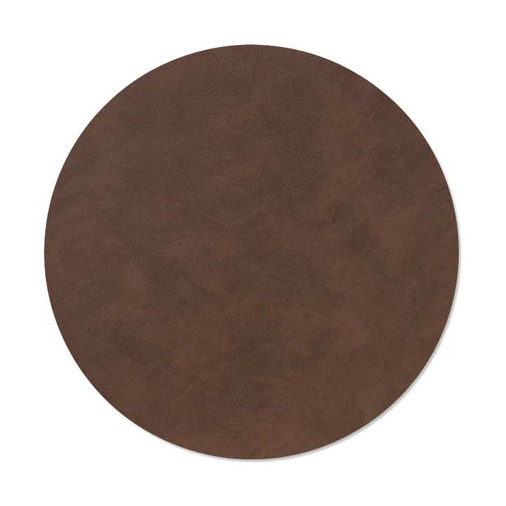 Nupo placemat circle XL - Dark brown, Ø40 cm - LIND DNA