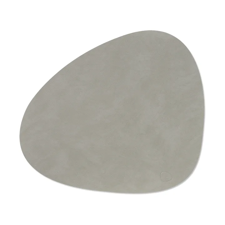 Nupo placemat curve L - Light grey, 44x37 cm - LIND DNA