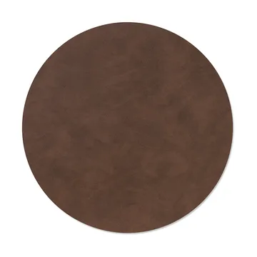 Nupo placemat - Dark brown, circle, L - LIND DNA