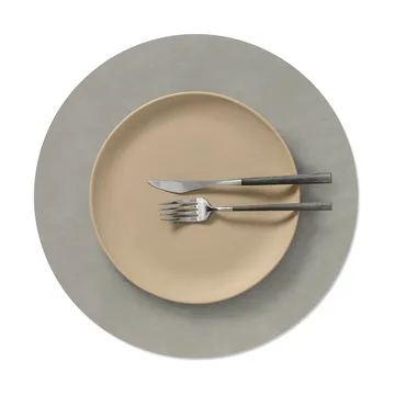 Nupo placemat - Light grey, circle, L - LIND DNA