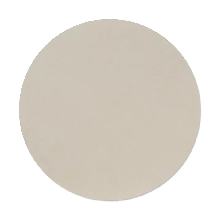 Nupo placemat - Oyster white, circle, L, Ø38 cm - LIND DNA