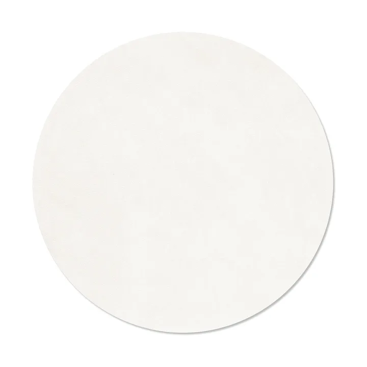 Nupo placemat - Pure white, circle, L, Ø38 cm - LIND DNA