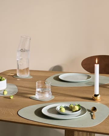 Nupo placemat reversible curve L 1 pc - Dark green-olive green - LIND DNA