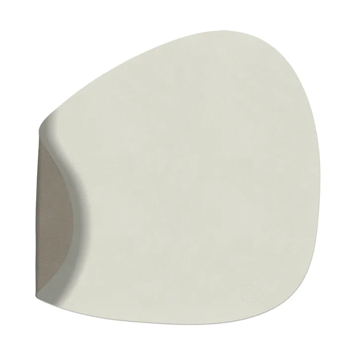 Nupo placemat reversible curve L 1 pc - Linen-Flint grey, 44x37 cm - LIND DNA
