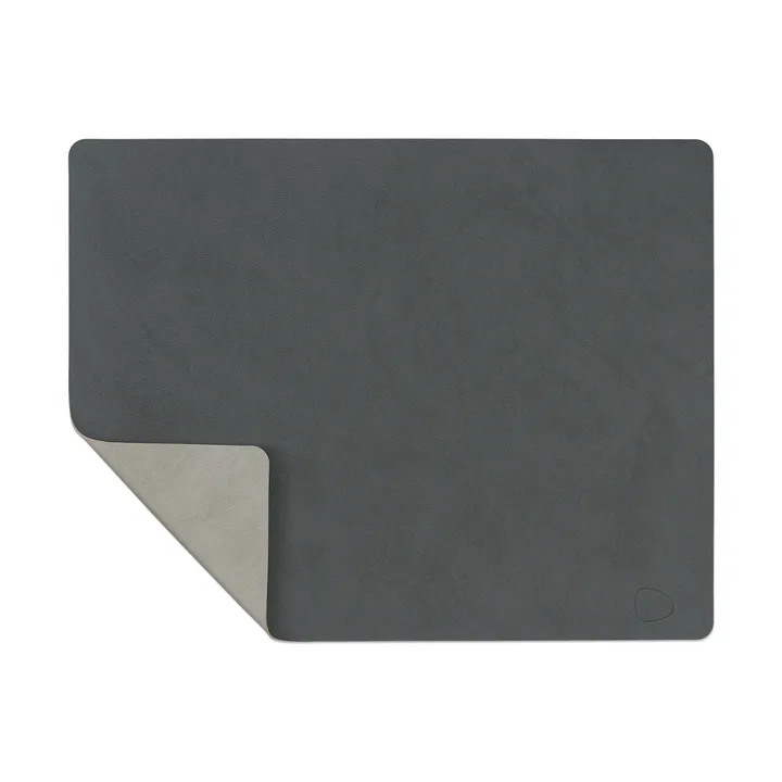Nupo placemat reversible square L 1 pc - anthracite-light grey, 45x35 cm - LIND DNA