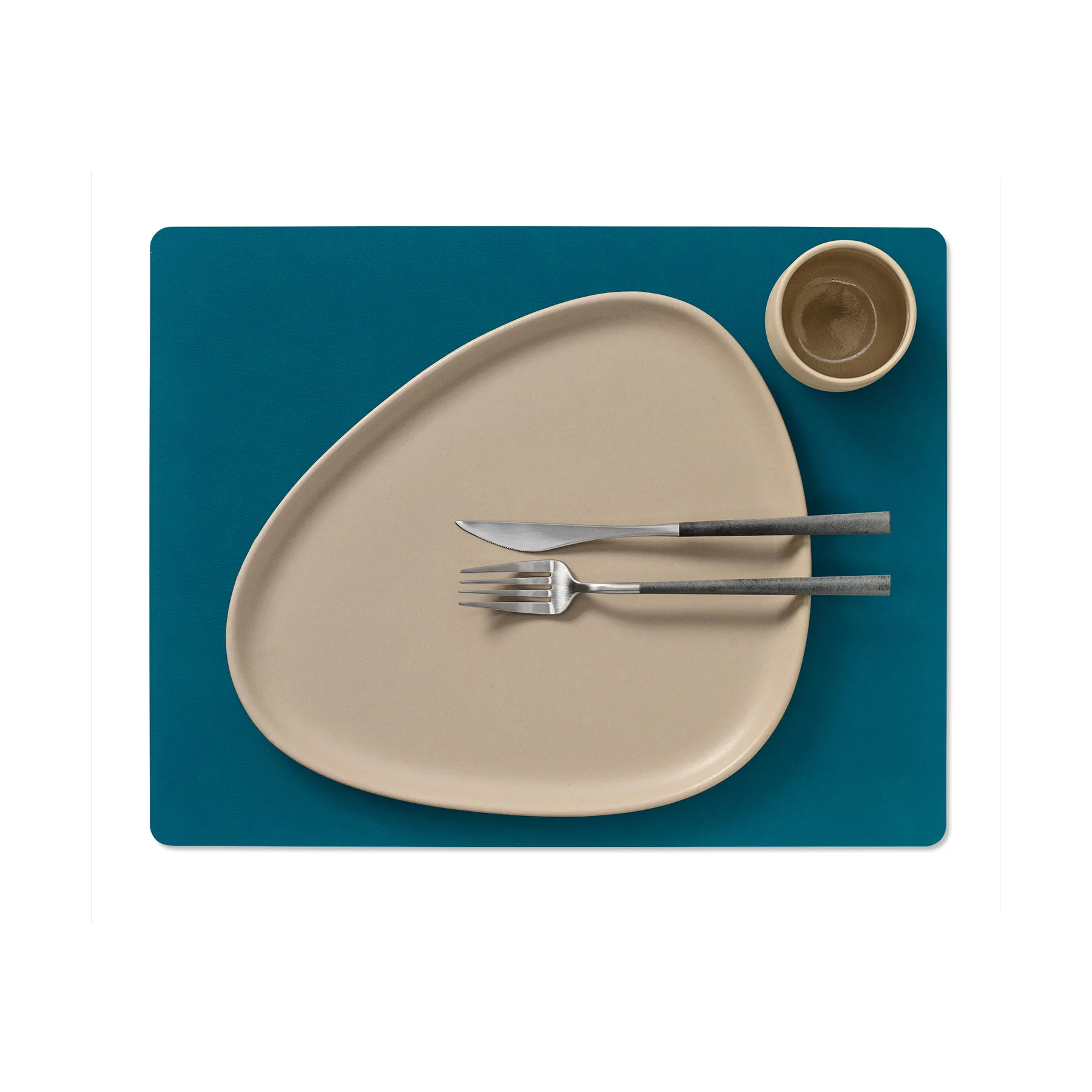 Nupo placemat reversible square L 1 pc, Midnight blue-petrol LIND DNA