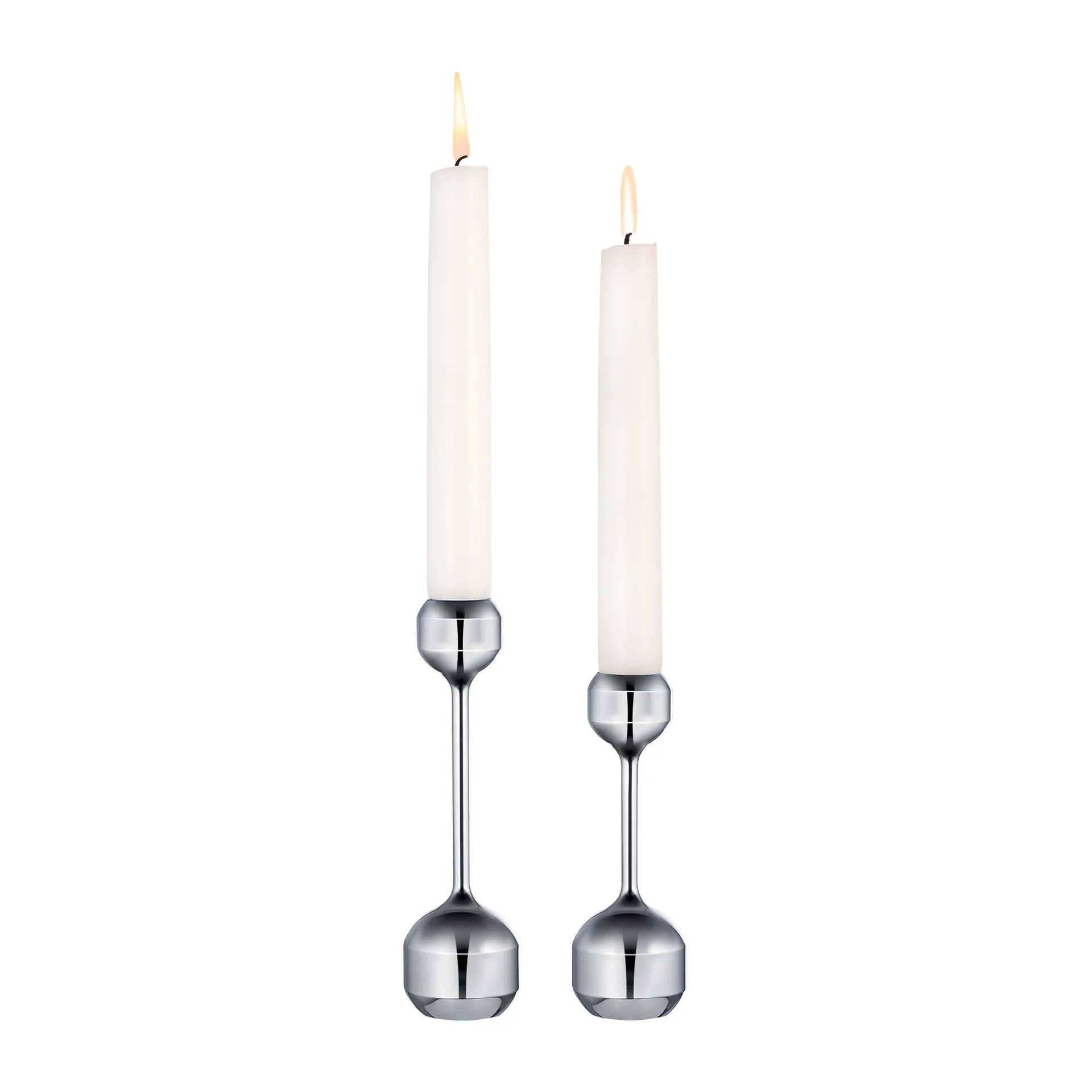 Silhouette candle sticks 2 pieces, Chrome LIND DNA