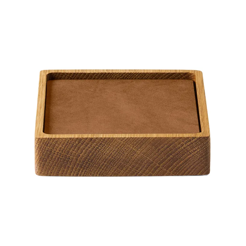 Wood Box coaster set, Nature-oak, square, S, Nupo nature, 9 pieces LIND DNA