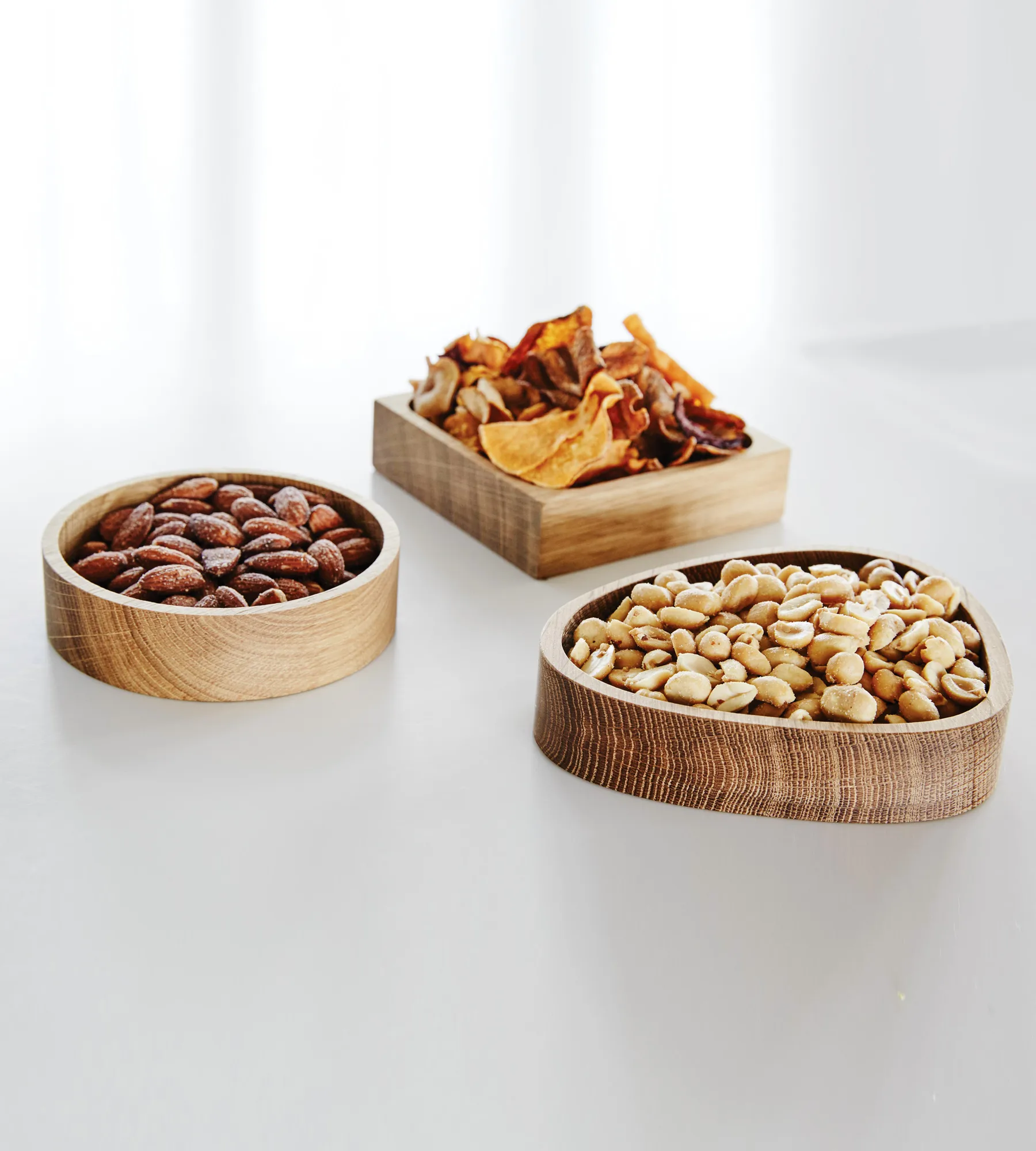 Wood Box storage for coasters, Nature-oak, circle, S LIND DNA