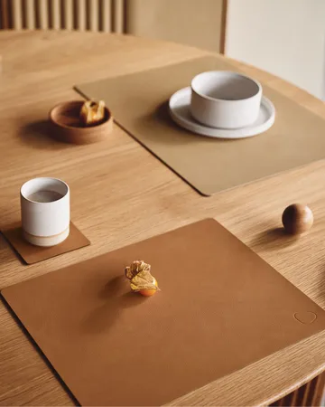 Wood Box storage for coasters - Nature-oak, circle, S - LIND DNA